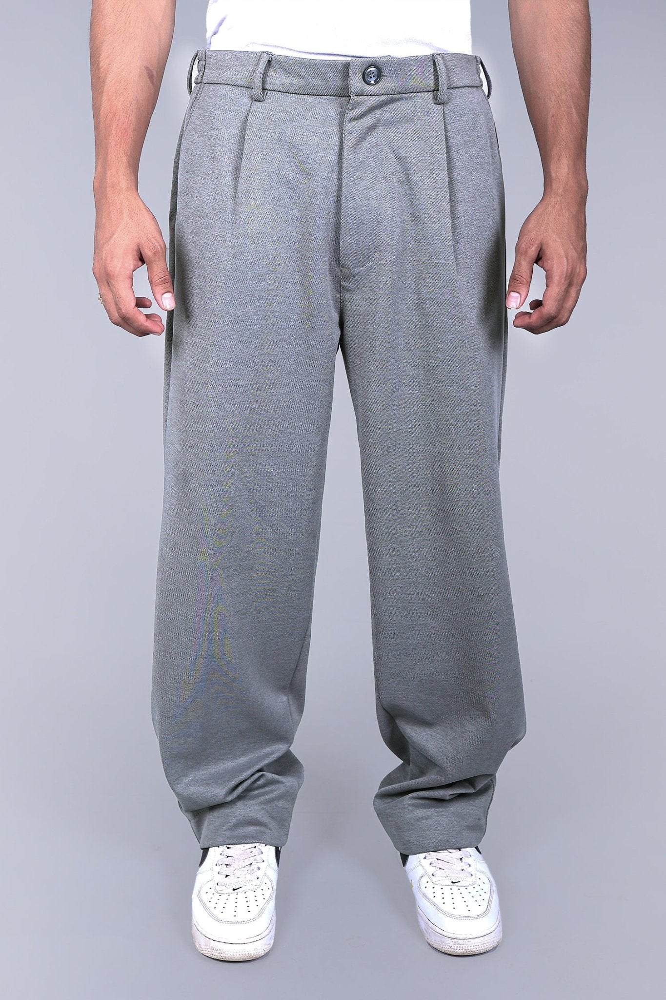 Bluebird korean pleated pant grey color 