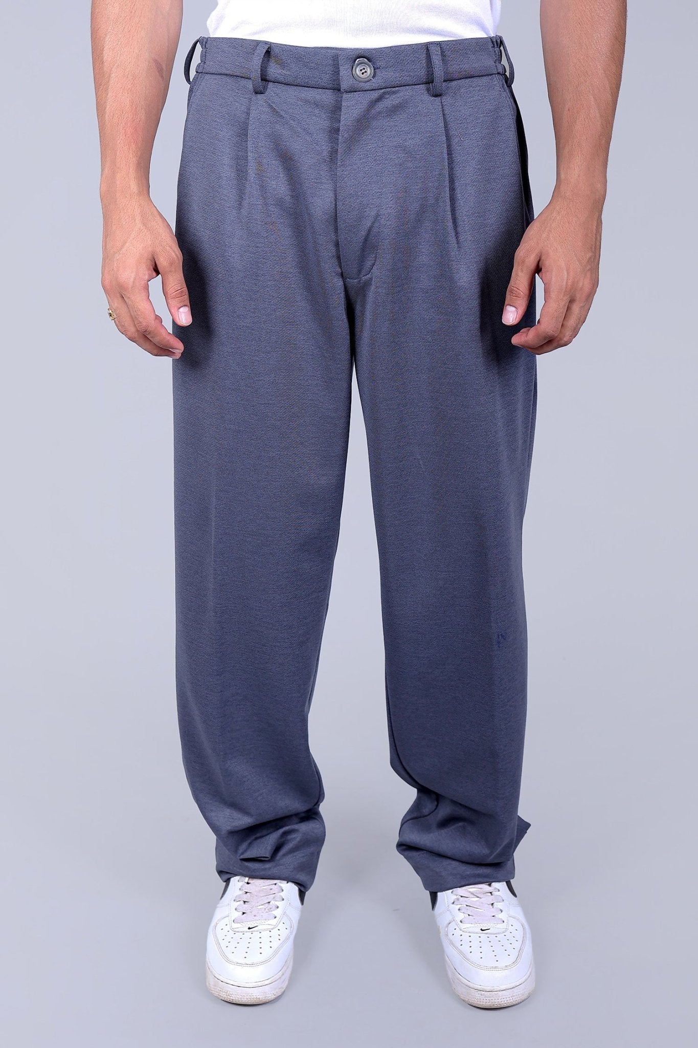 Bluebird korean pleated pant grey color 