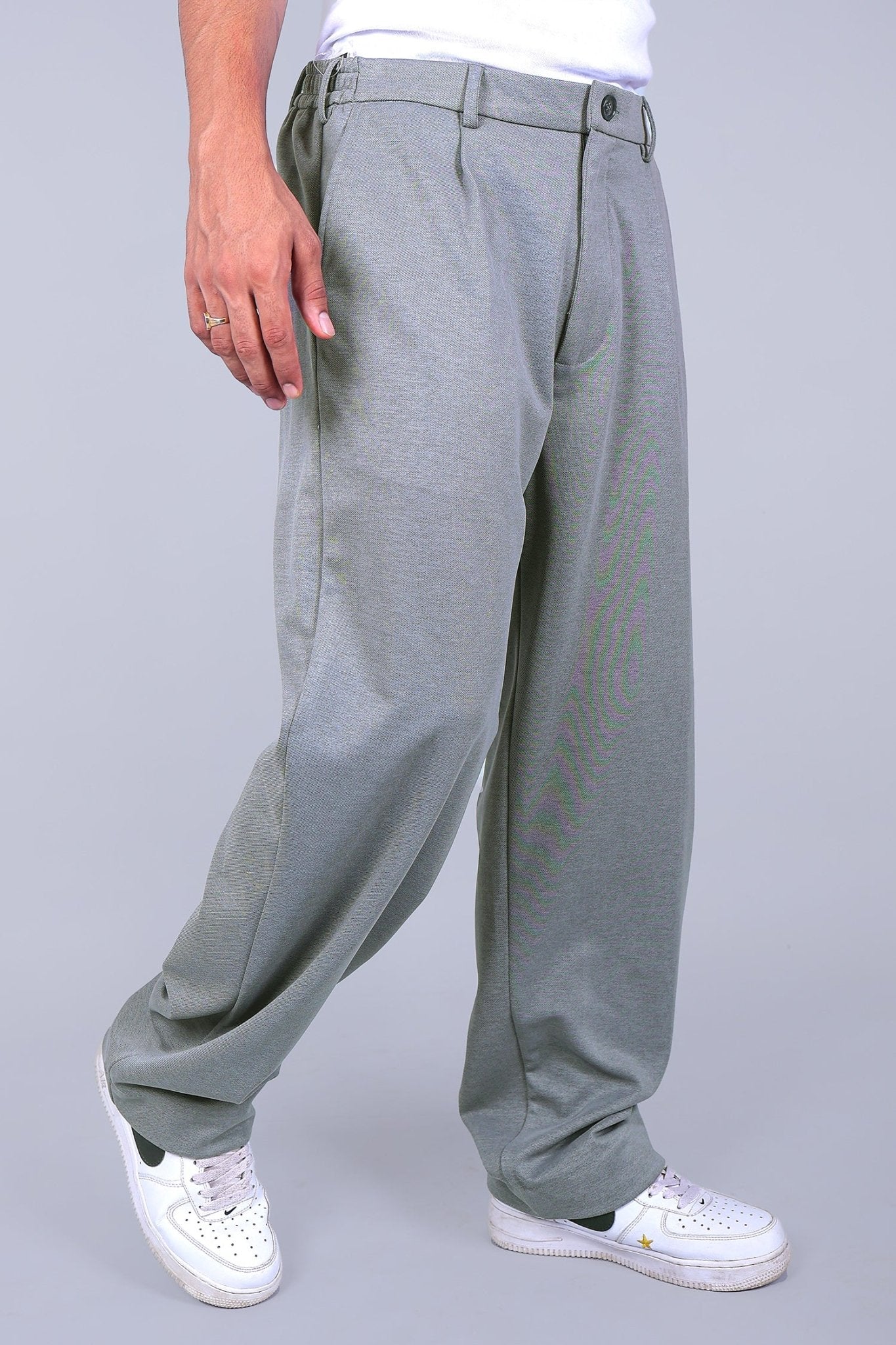 Bluebird korean pleated pant grey color 