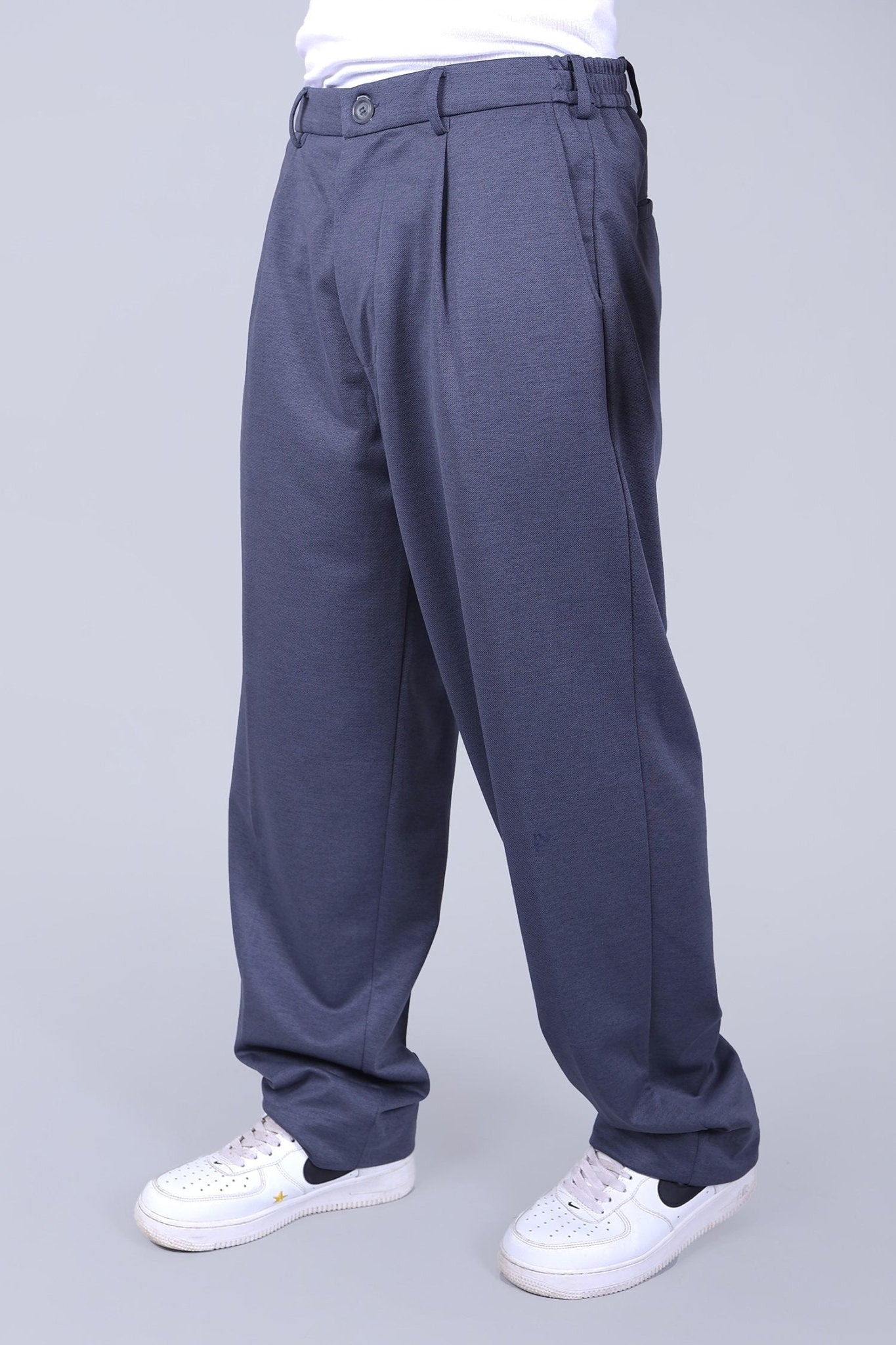 Bluebird korean pleated pant grey color 