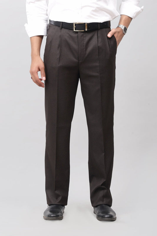 Bluebird Luxe Dark Chocolate Pleated Trouser 