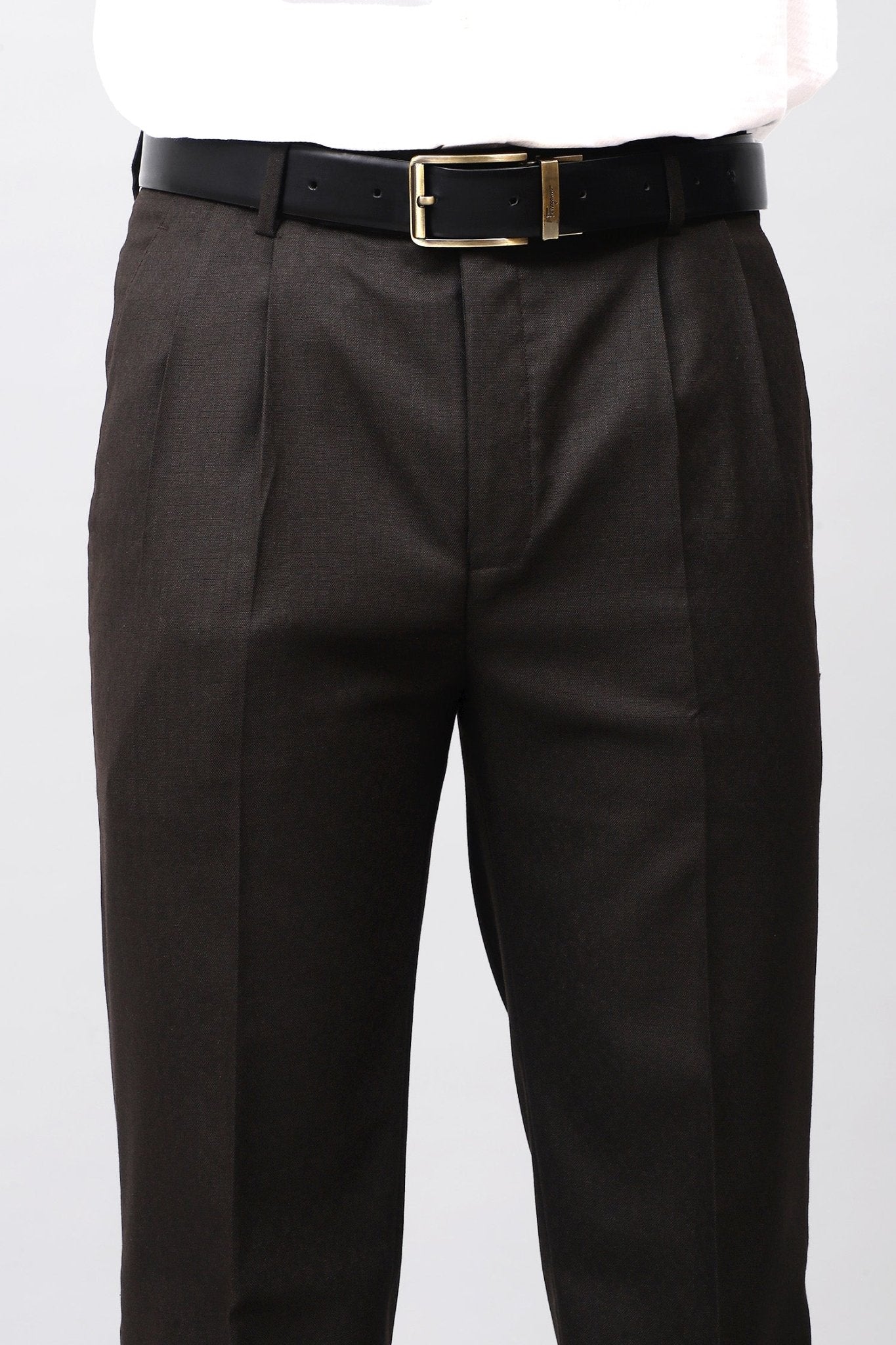 Bluebird Luxe Dark Chocolate Pleated Trouser 