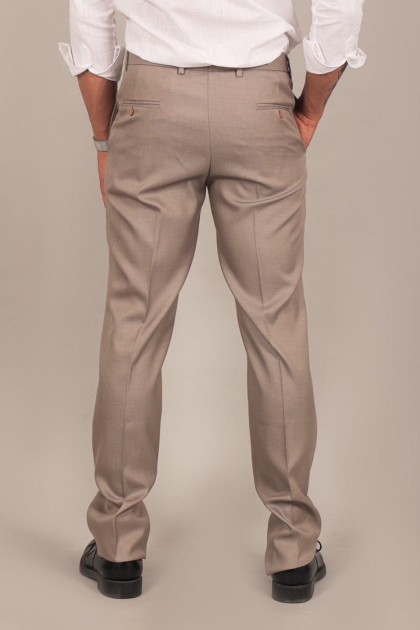 Bluebird Men's Grey Formal Trousers 