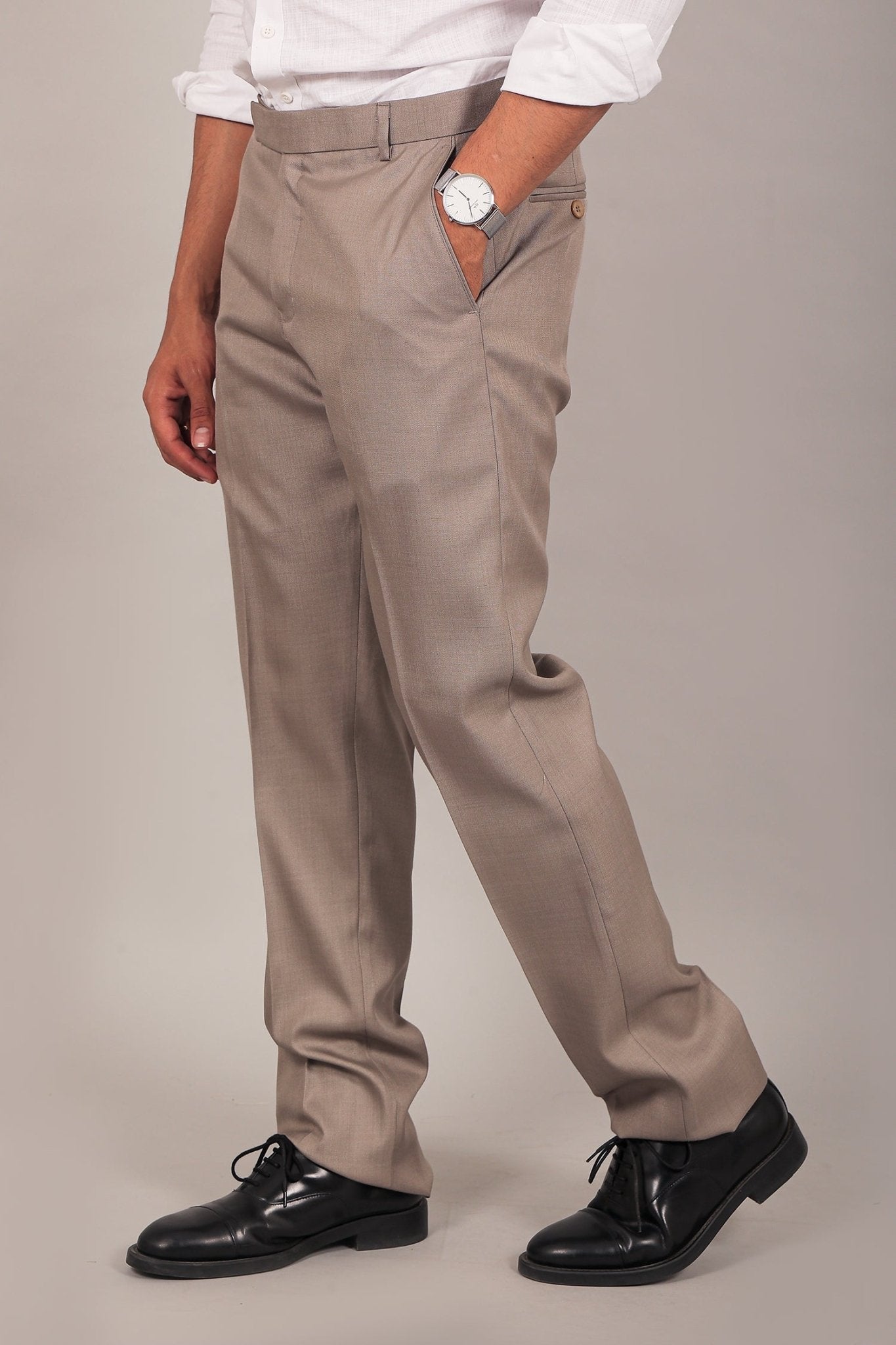 Bluebird Men's Grey Formal Trousers 