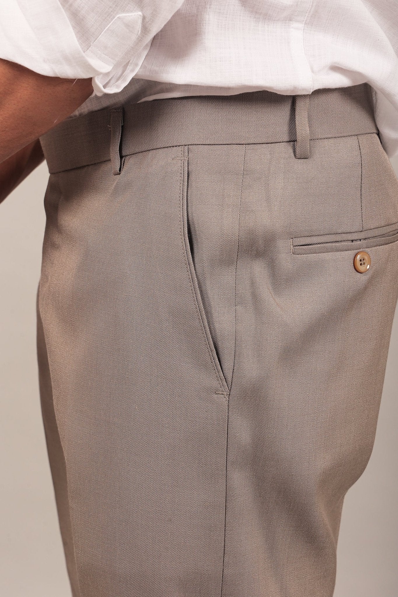 Bluebird Men's Grey Formal Trousers 
