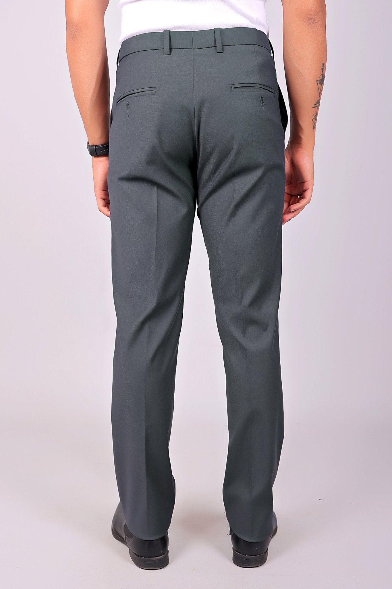 Bluebird Men's Iron Grey Stretch Band Trousers 