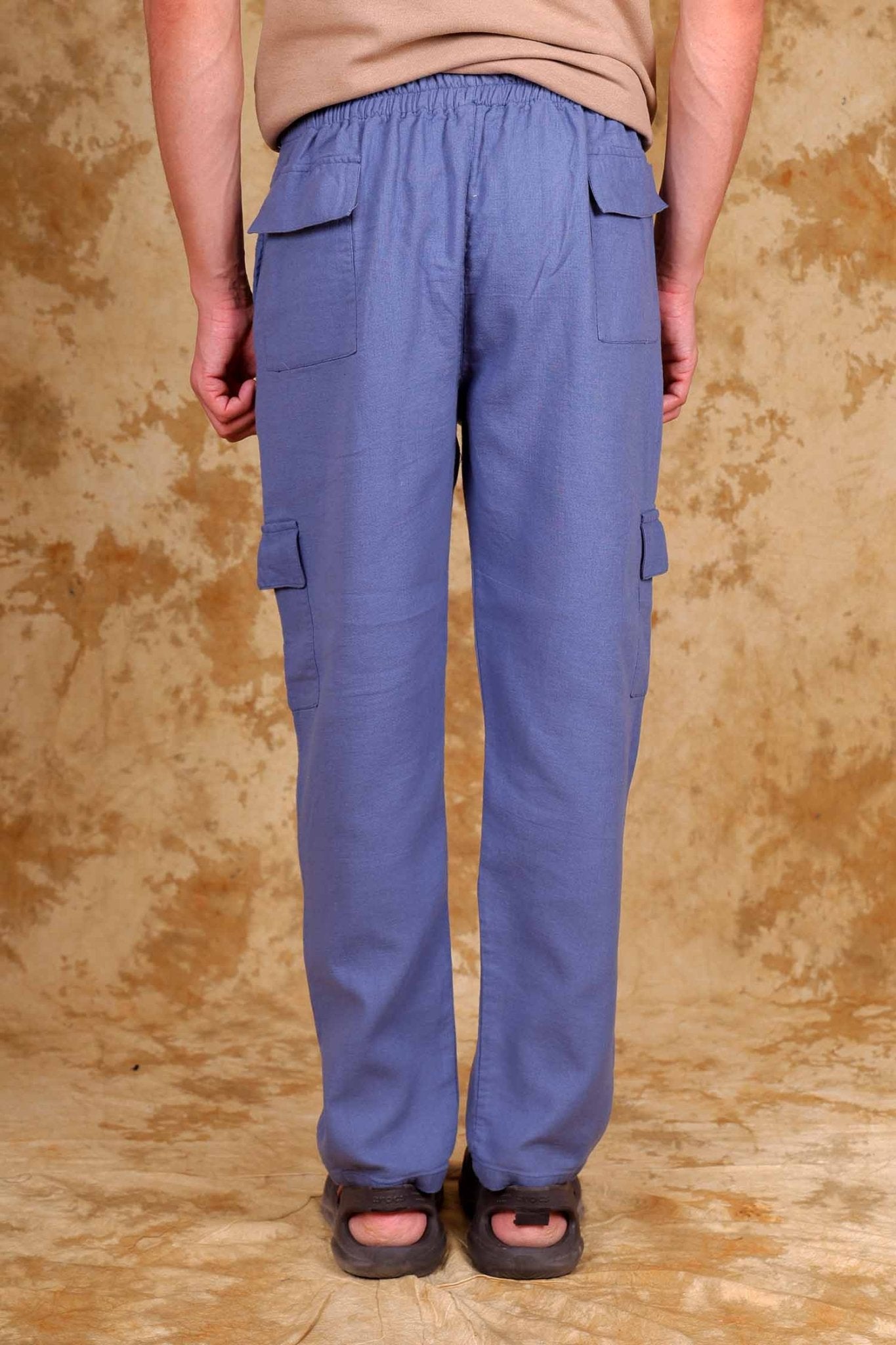 Bluebird Men's Slim Fit Cotton Cargo Pant Blue 