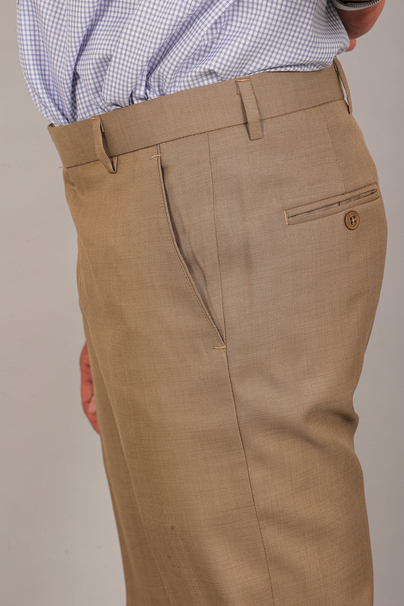 Bluebird Men's Tan Formal Trouser 