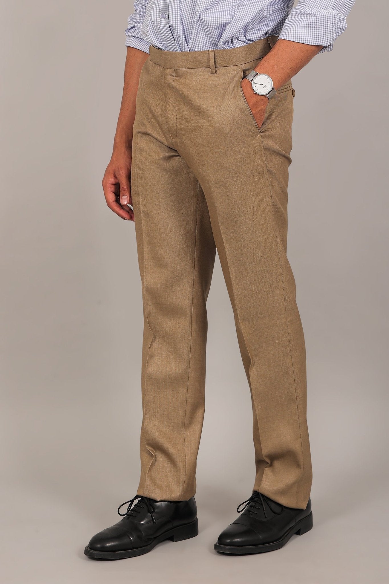 Bluebird Men's Tan Formal Trouser 