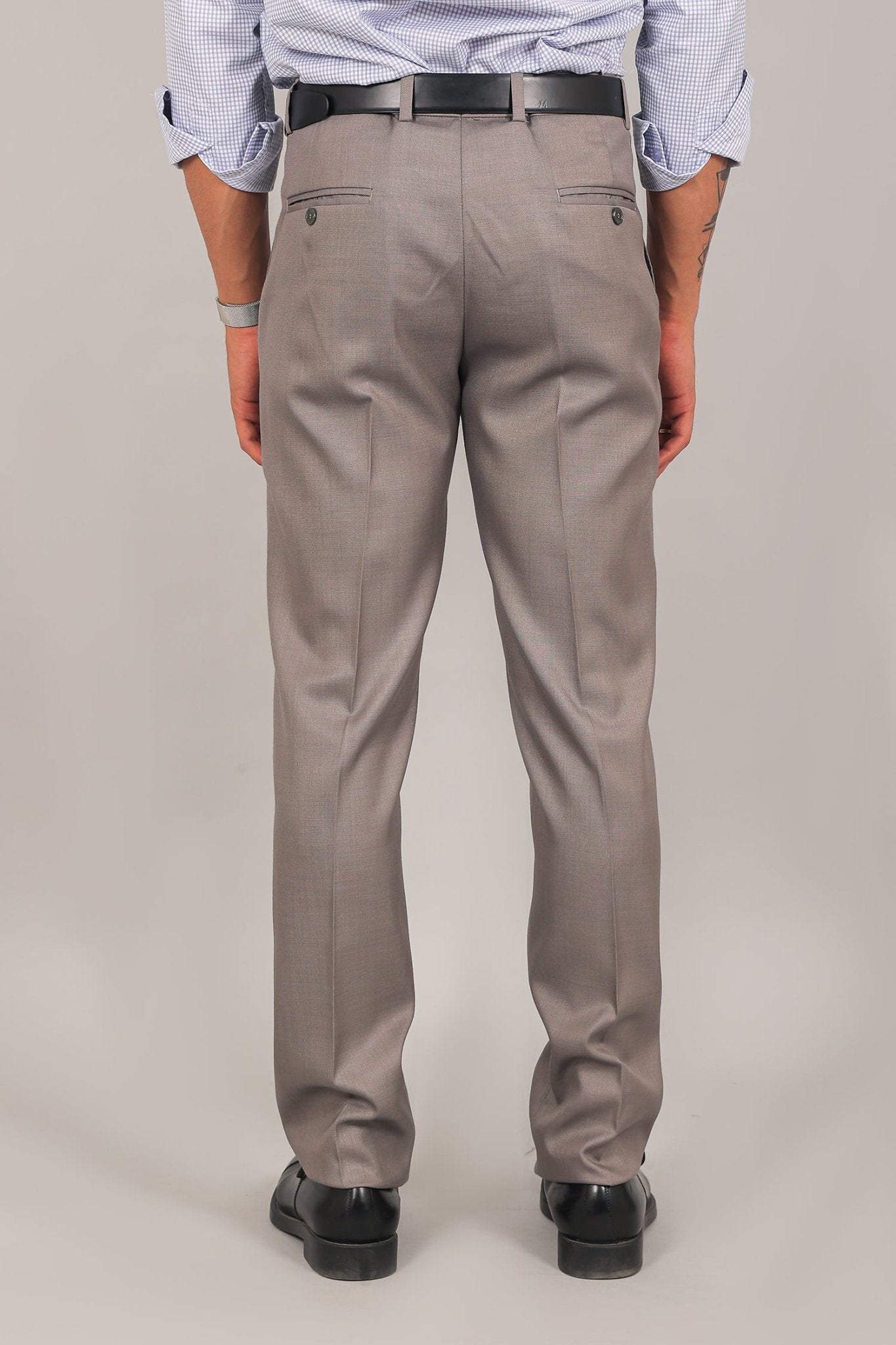 Bluebird Men's Taupe Formal Trouser 