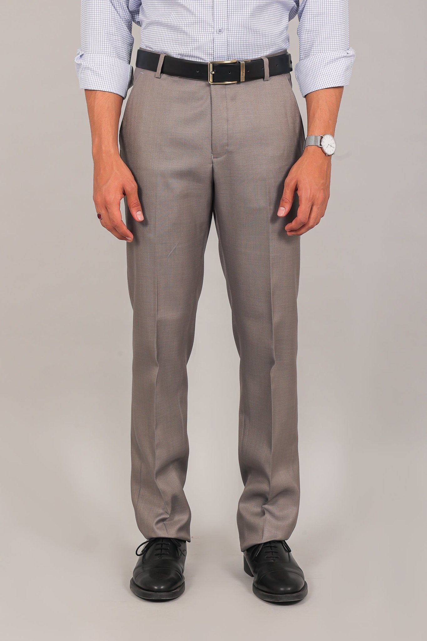 Bluebird Men's Taupe Formal Trouser 