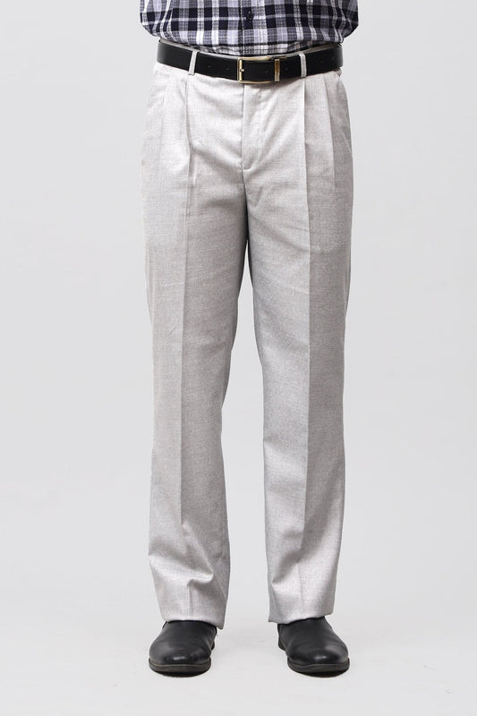 Bluebird Modern Light Grey Pleated Trouser 