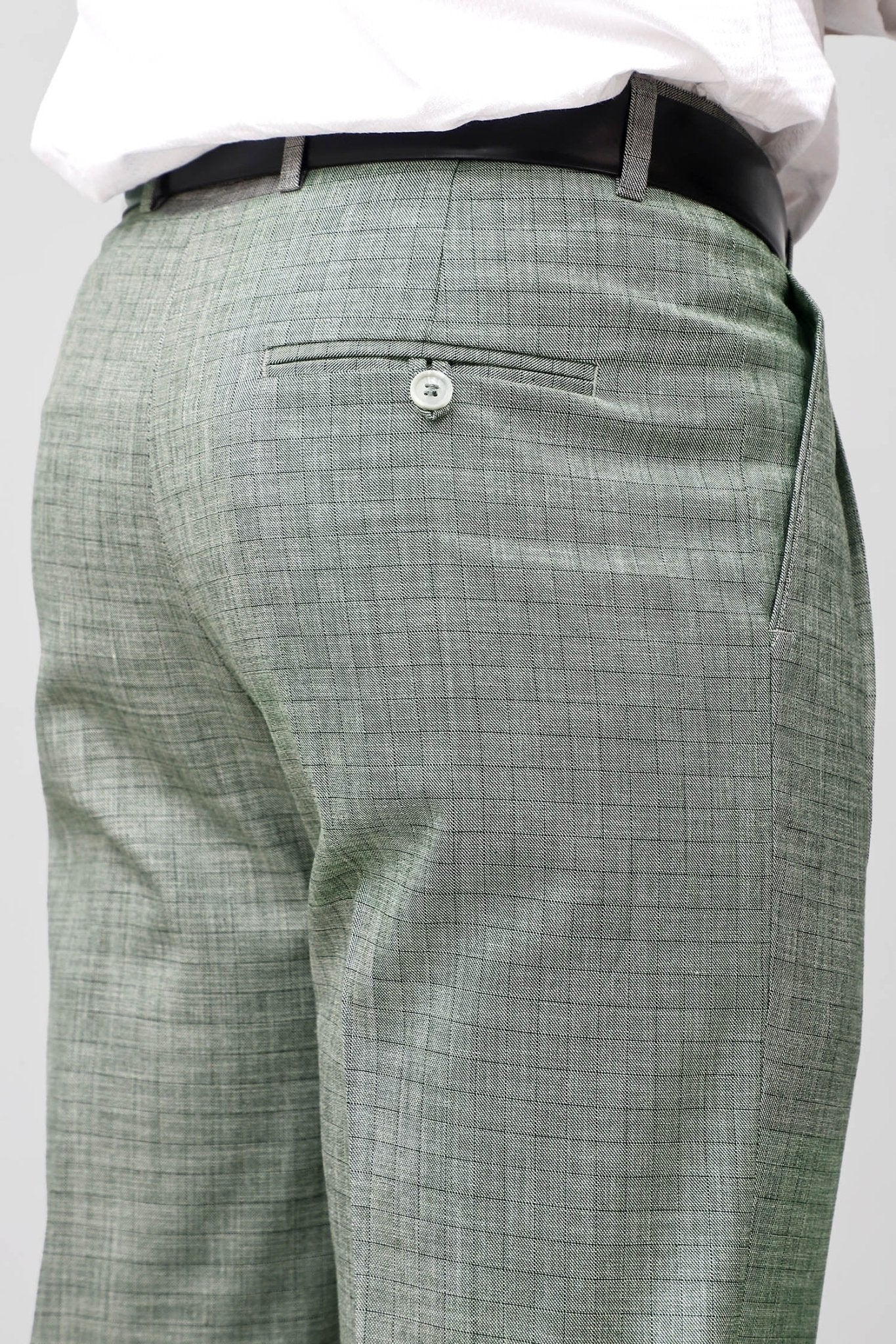 Bluebird Premium Light Grey Check Pleated Trouser 