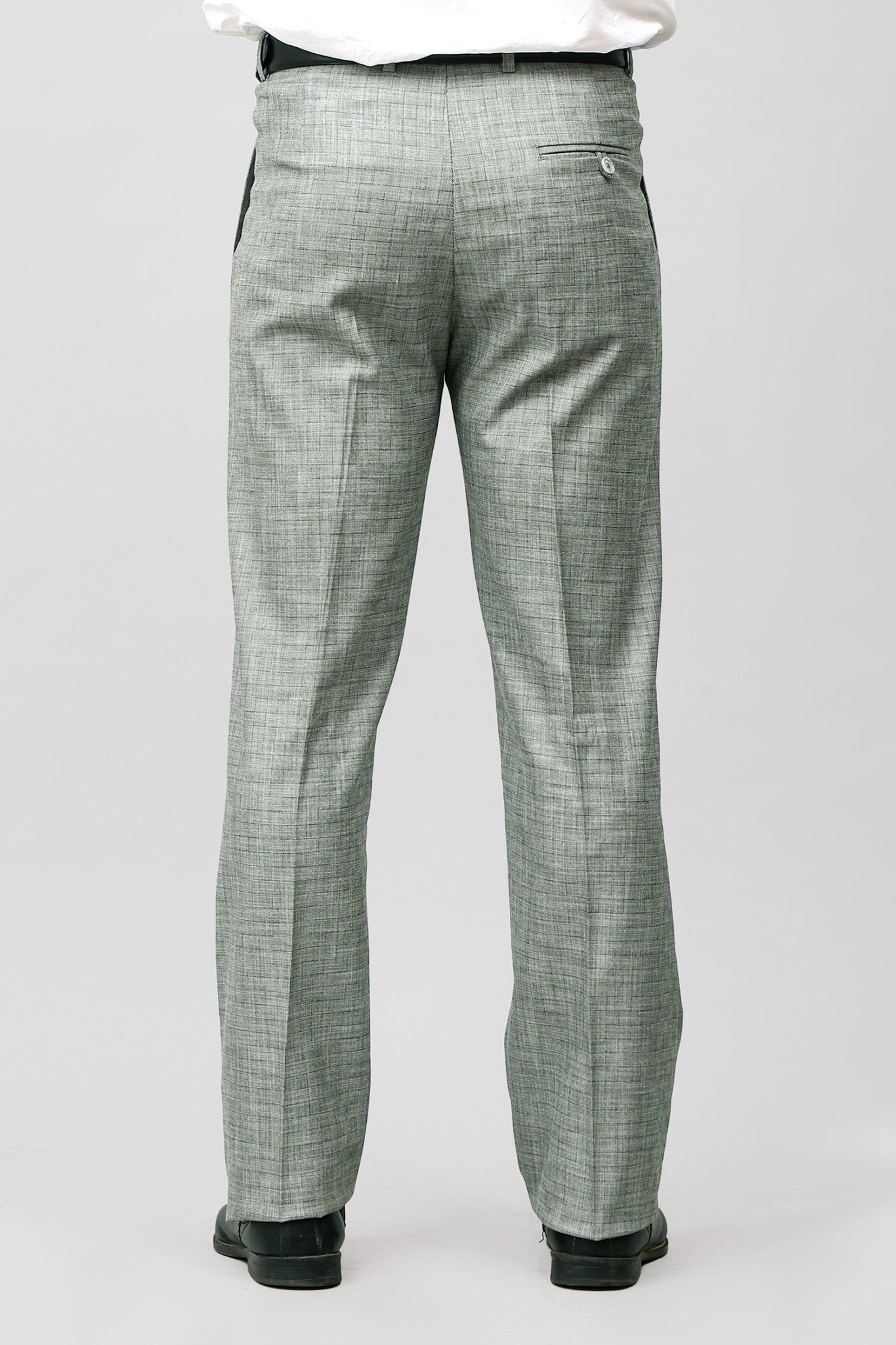 Bluebird Premium Light Grey Check Pleated Trouser 