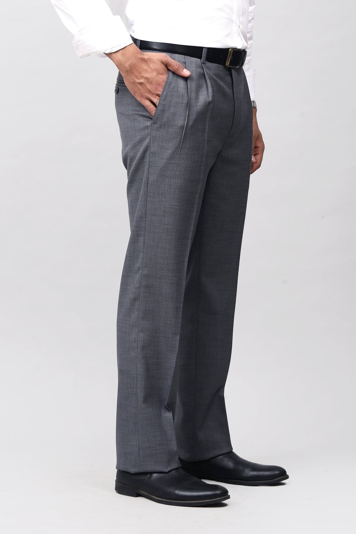 Bluebird Sophisticated Dark Grey Pleated Trouser 