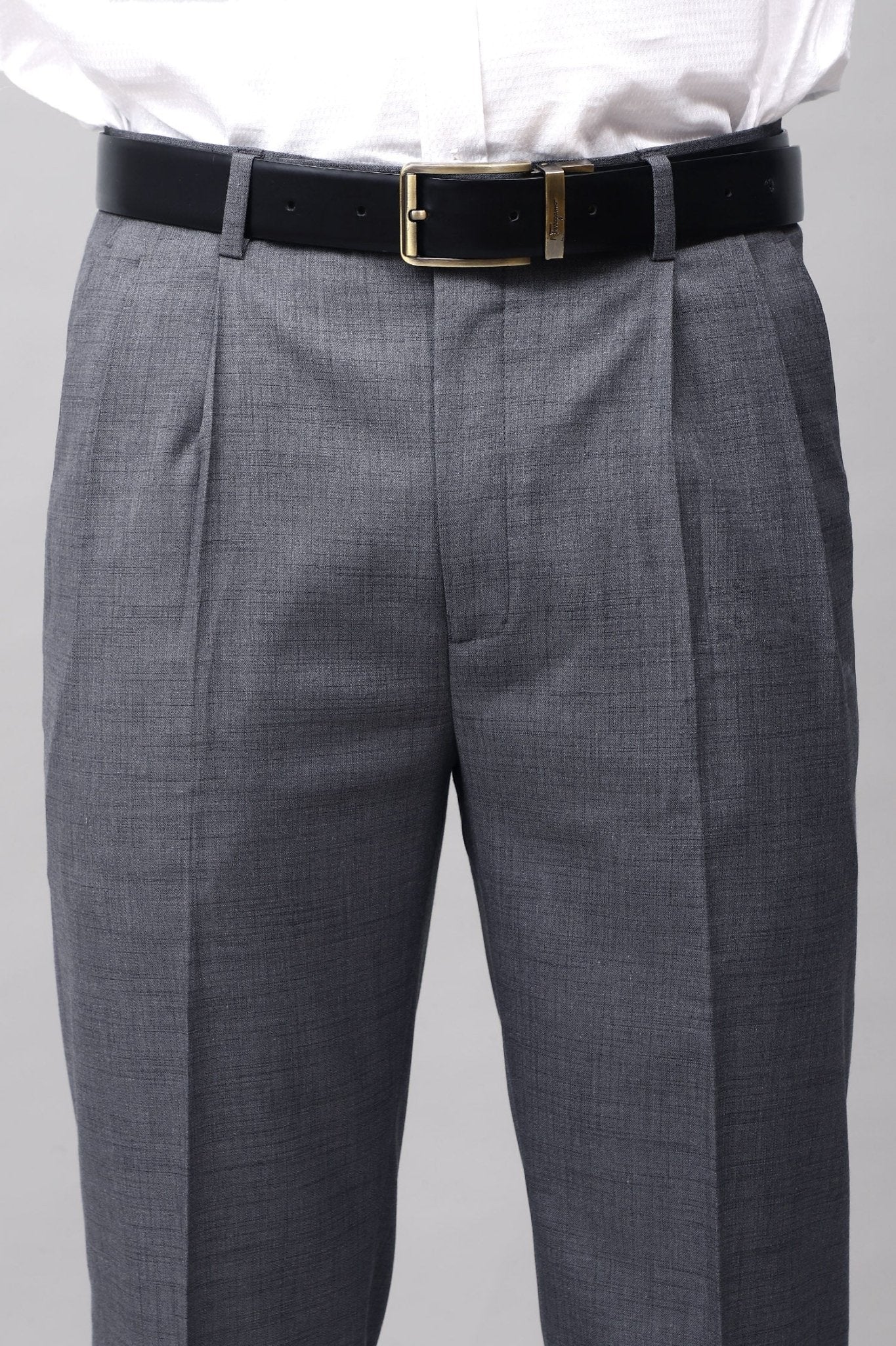 Bluebird Sophisticated Dark Grey Pleated Trouser 