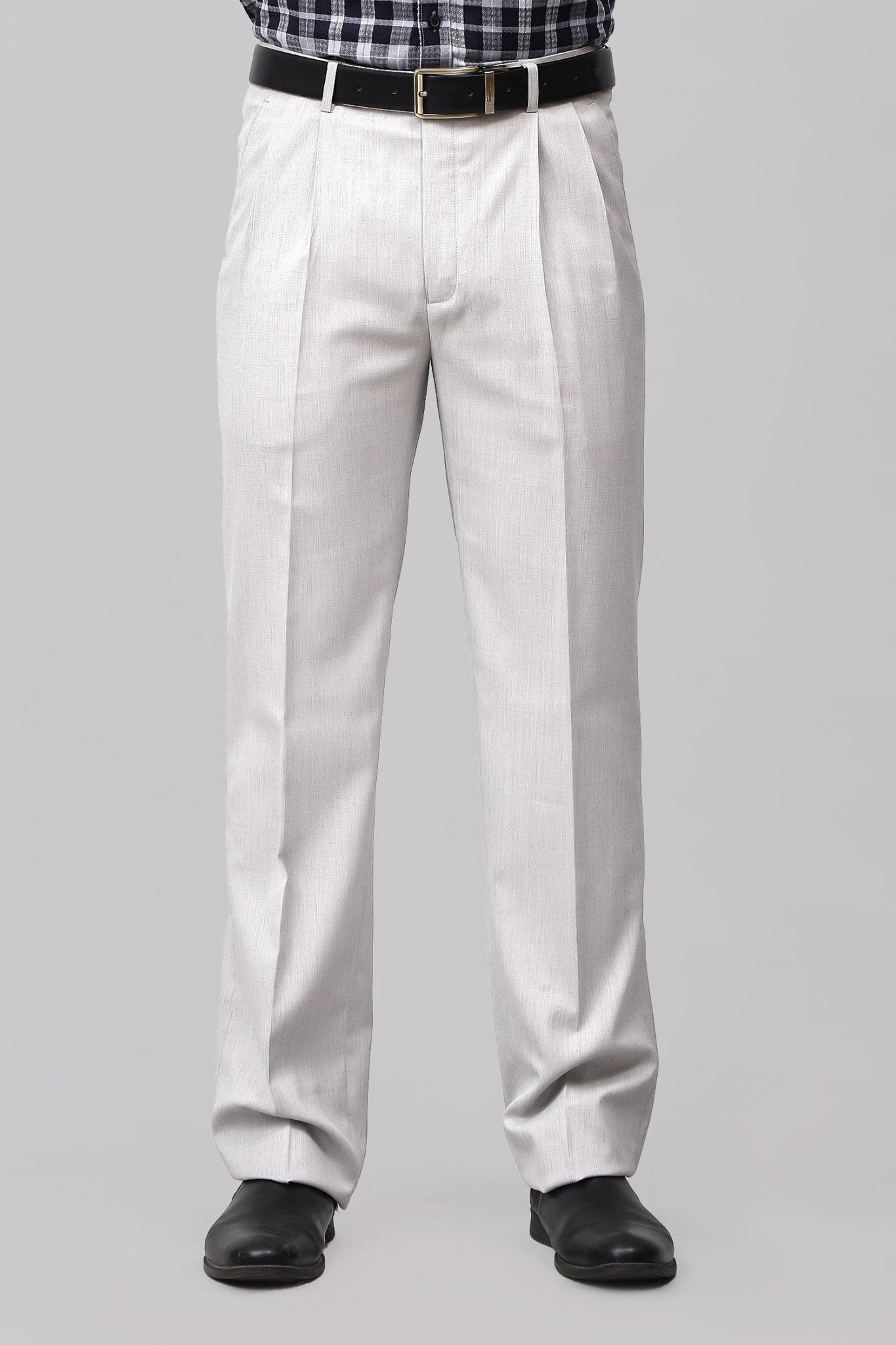 Bluebird Subtle Light Grey Pleated Trouser 