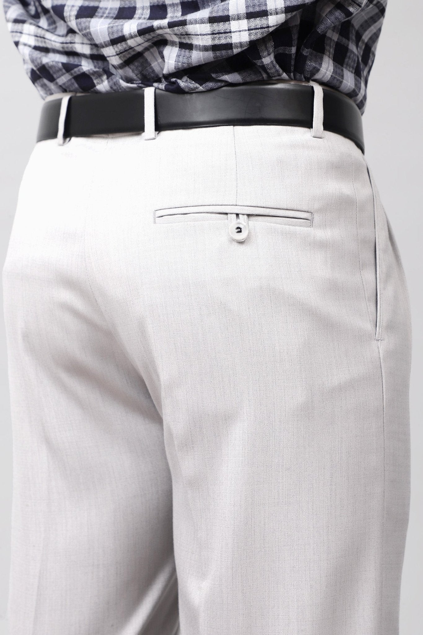 Bluebird Subtle Light Grey Pleated Trouser 