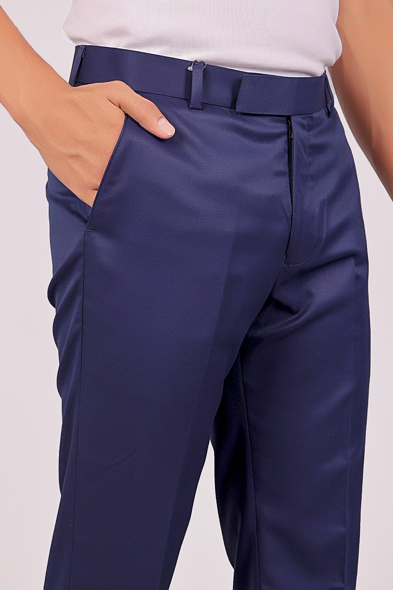 Bluebird Tailored Fit Blue Formal Trouser 