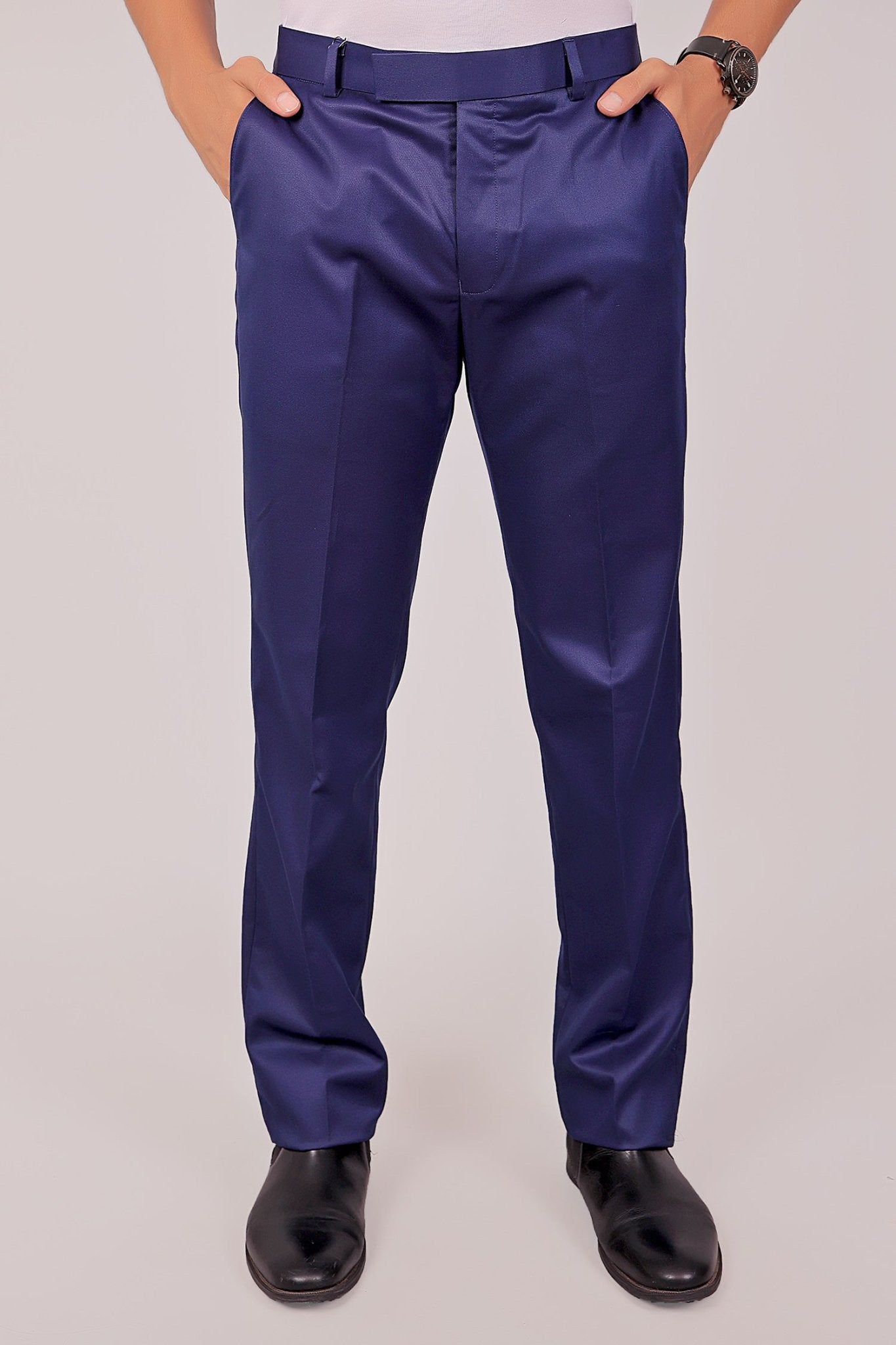 Bluebird Tailored Fit Blue Formal Trouser 