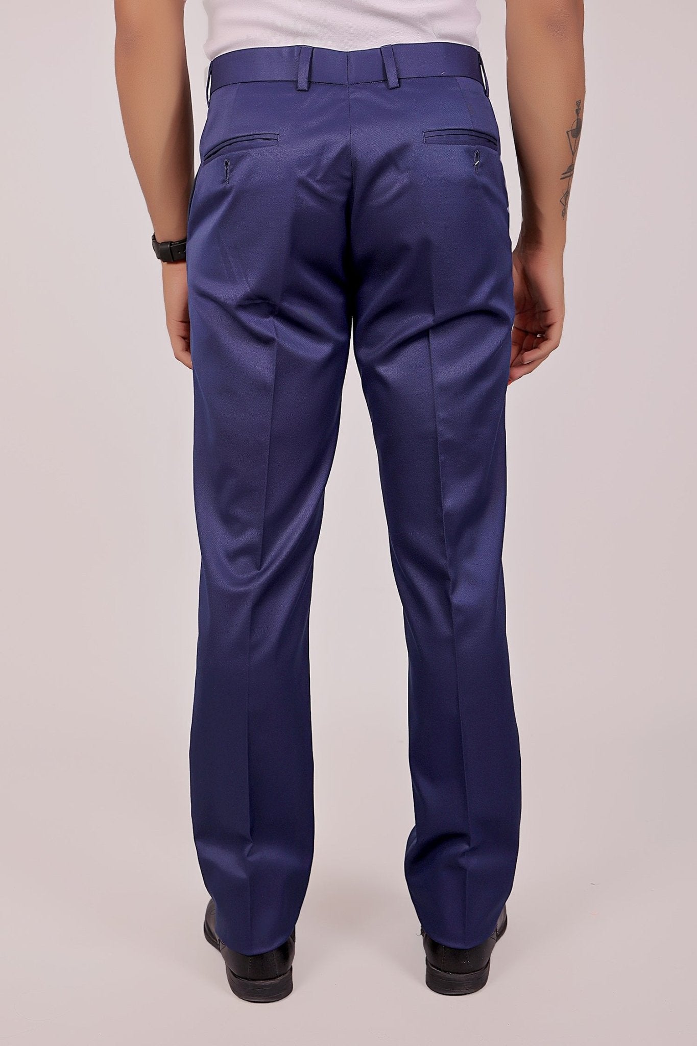 Bluebird Tailored Fit Blue Formal Trouser 