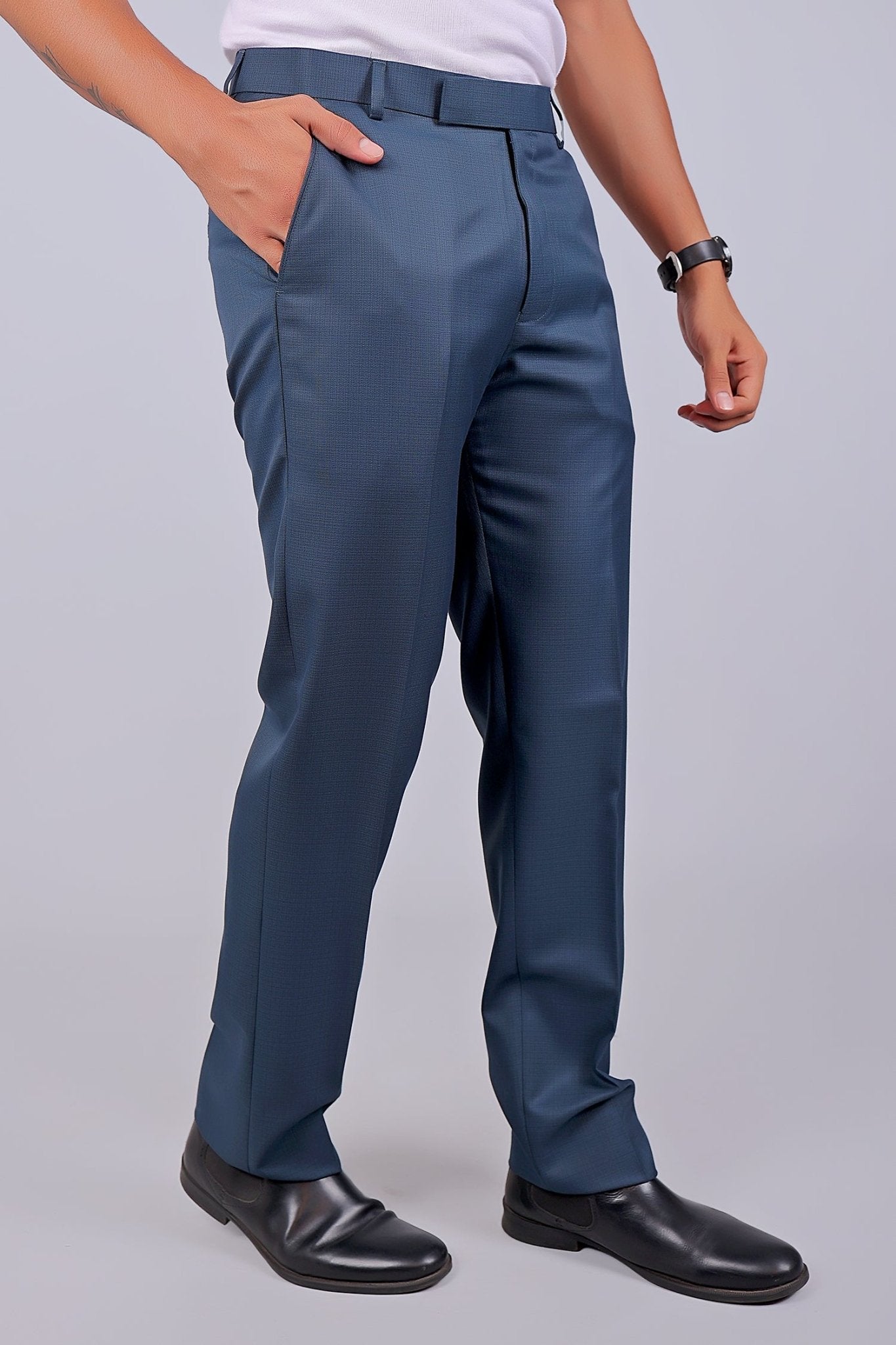 Bluebird Tailored Fit Marengo Blue Trouser 