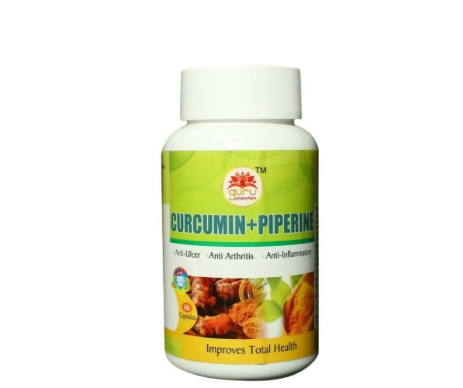 Guru Prasadam Curcumin + Piperine Capsules - Grab2buy