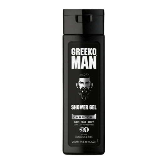 Vasu Healthcare Greeko Man 3 in 1 Charcoal Shower Gel