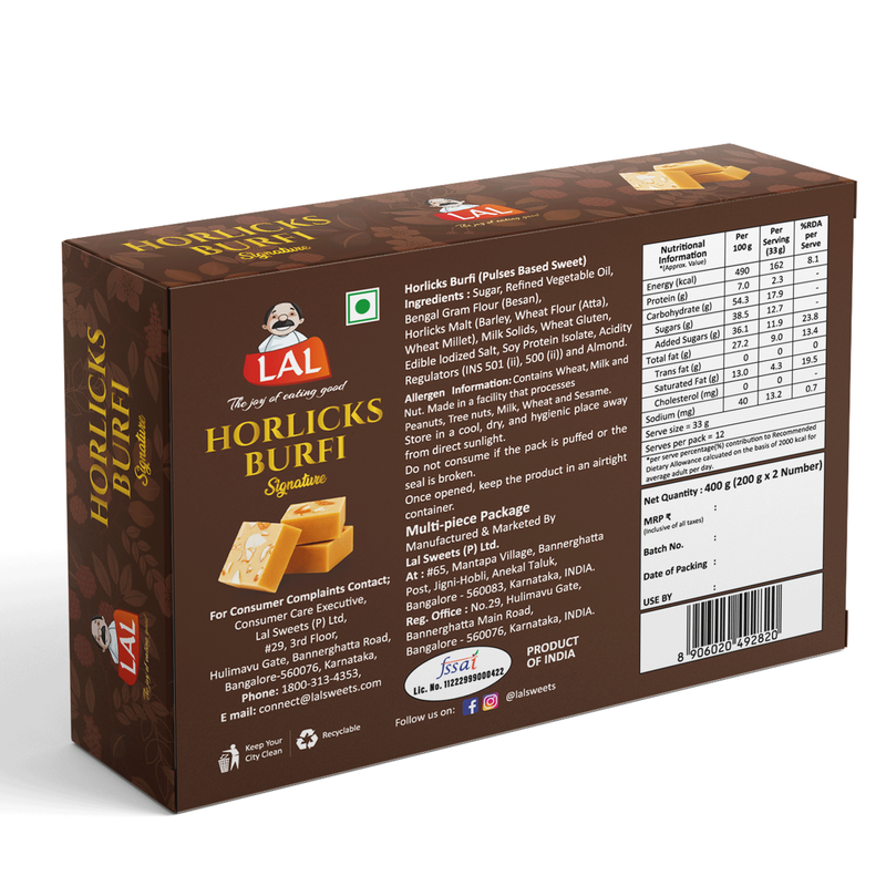 Lal Sweets Horlicks Burfi 