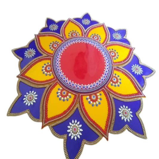 Kundan HandiKrafts Marble Acrylic Multi Color Rangoli - Grab2buy