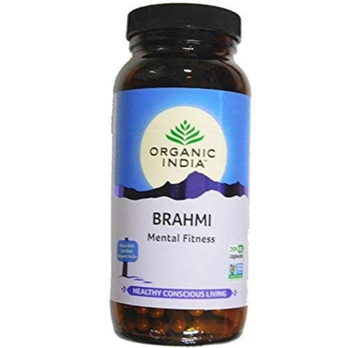 Organic India Brahmi / Gotu Kola Capsules | Certified Organic Brain Tonic for Memory & Focus 