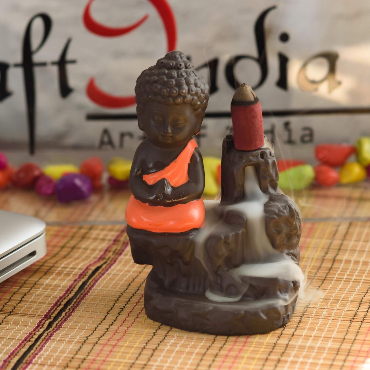 eCraftIndia Meditating Monk Buddha Idol - Grab2buy