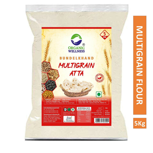 Organic Wellness Bundelkhand Whole Wheat Multigrain Atta - Grab2buy