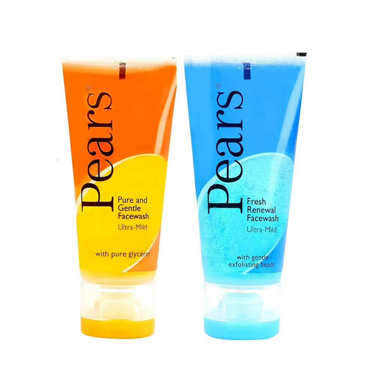 Pears Pure & Gentle Ultra Mild Facewash & Ultra Mild Fresh Renewal Facewash Combo - Grab2buy