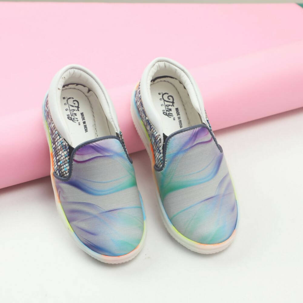 Tiny Bugs Unisex Sea Printed Slip Ons Sneakers - Grey  Grab2Buy Tiny Bugs Grab2Buy