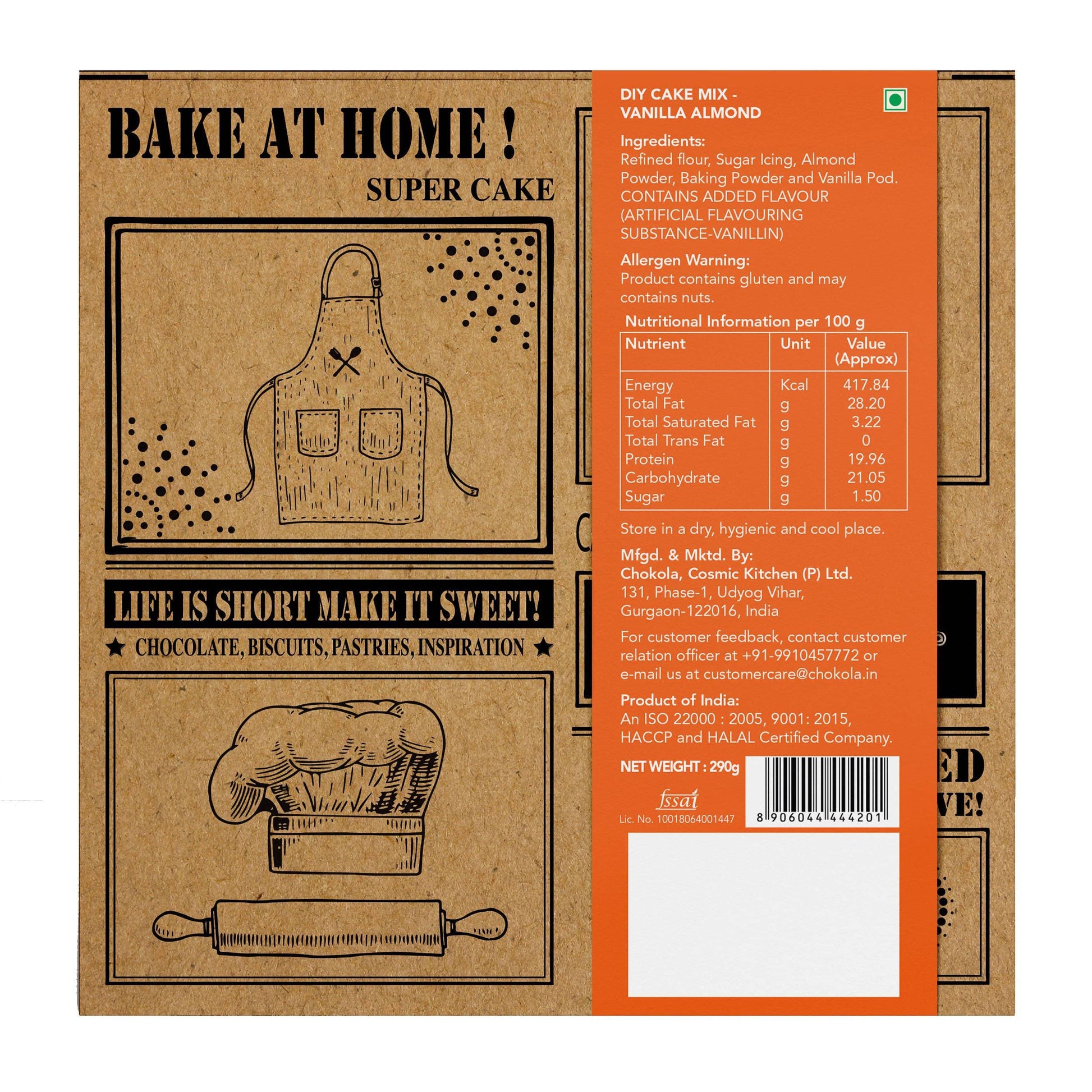 Choko La Homemade Happiness DIY Cake Vanilla Almond Mix