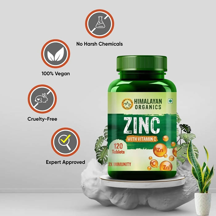 Himalayan Organics Zinc With Vitamin C Tablets 