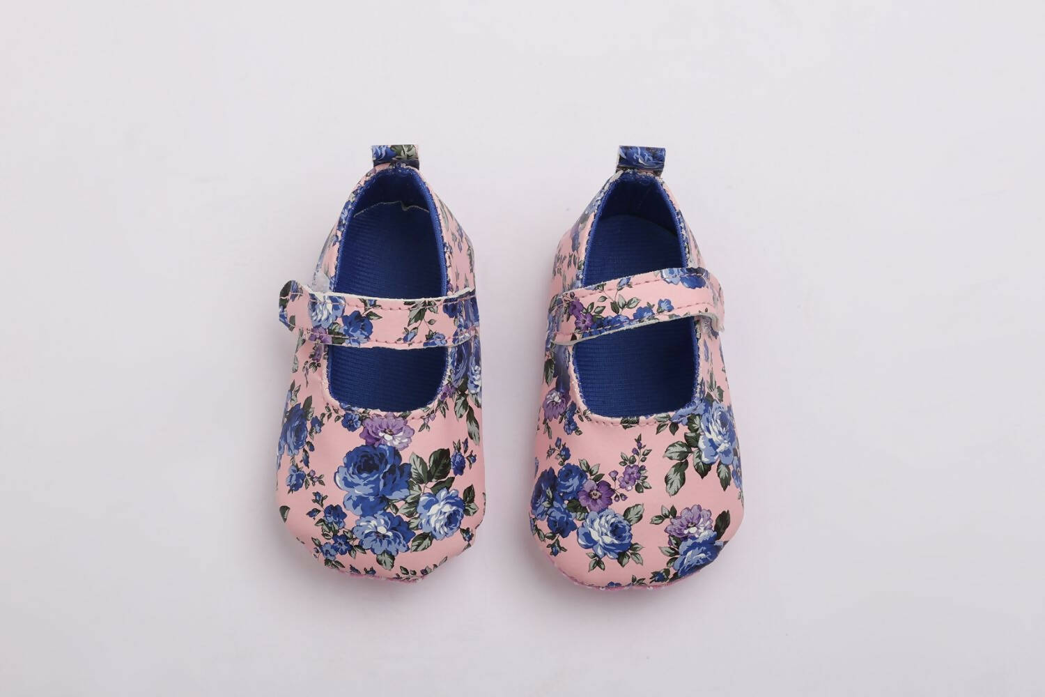 Tiny Bugs Girls Flowral Print Infants Booties - Blue  Grab2Buy Tiny Bugs Grab2Buy