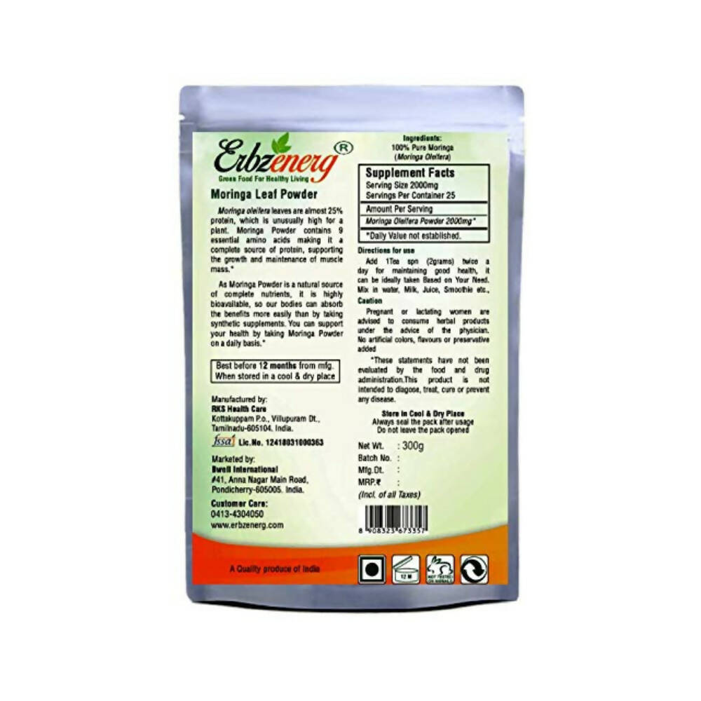 Erbzenerg Organic Moringa Leaf Powder 