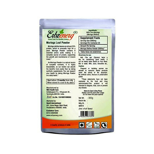 Erbzenerg Organic Moringa Leaf Powder 