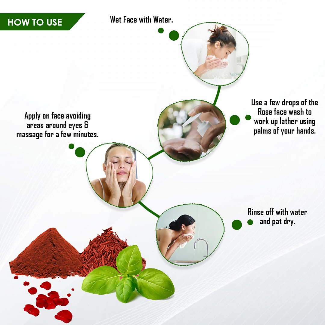 Khadi Mauri Herbal Rose Face Wash 