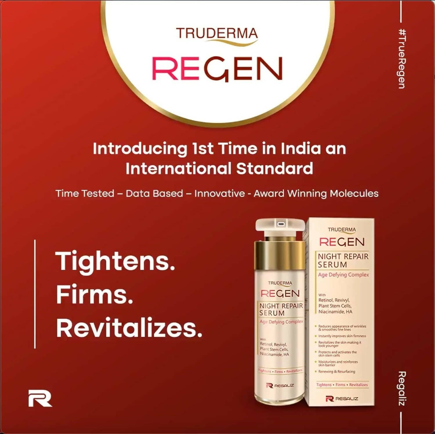 Truderma Regen Night Repair Serum For Skin Ageing  Grab2Buy Truderma Grab2Buy