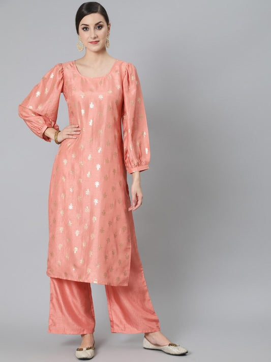 Aks Ethnic Motifs Printed Regular Kurta With Palazzos