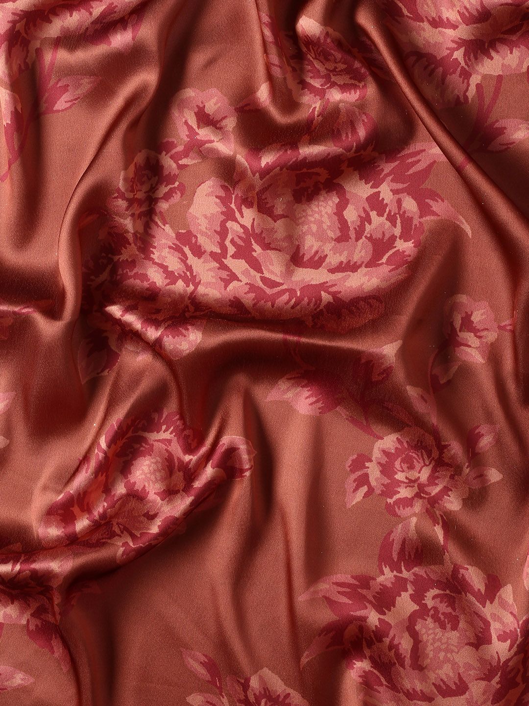 kasee Floral Print Satin Saree