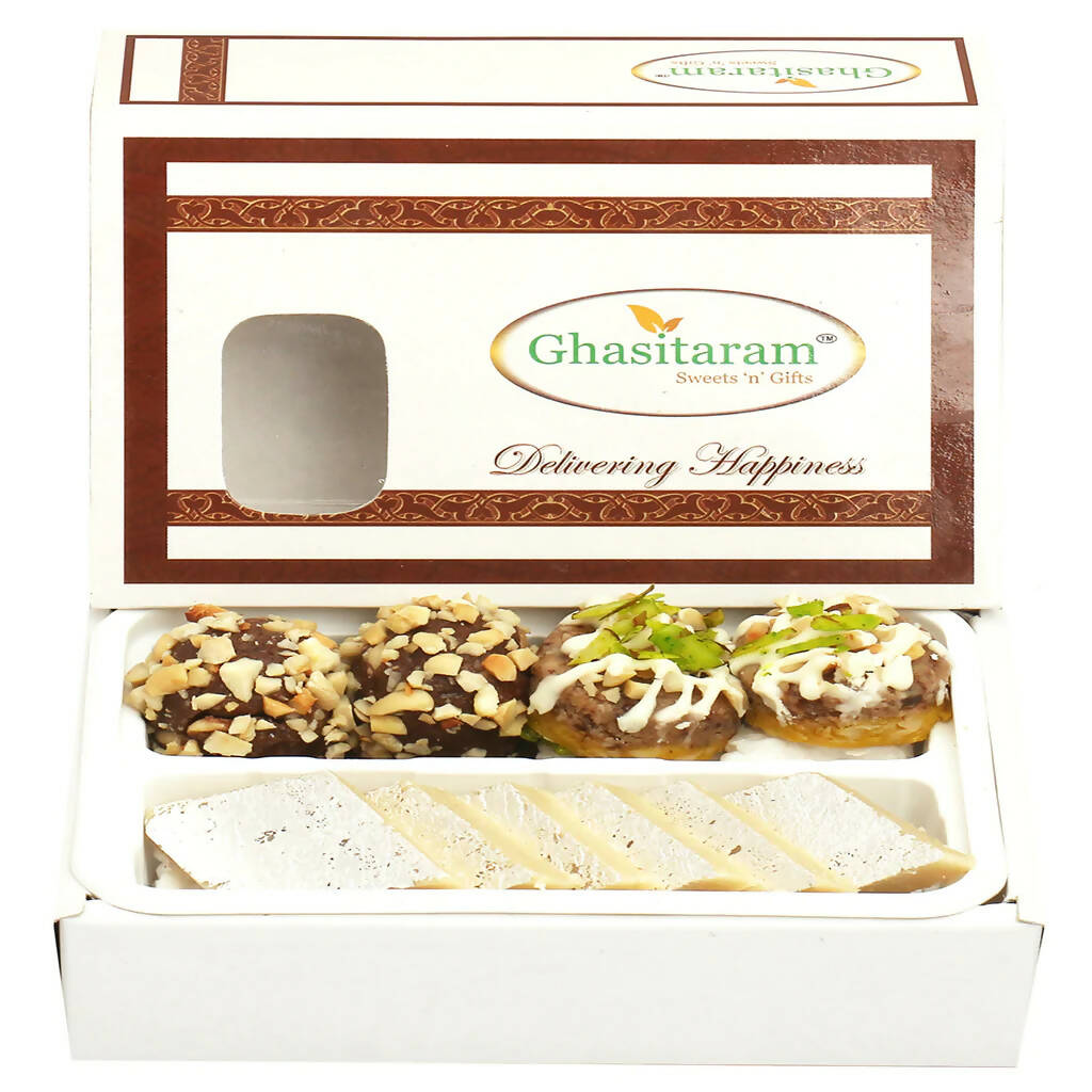 Ghasitaram Assorted Box Pure Kaju Katlis, Dryfruit Sweets 