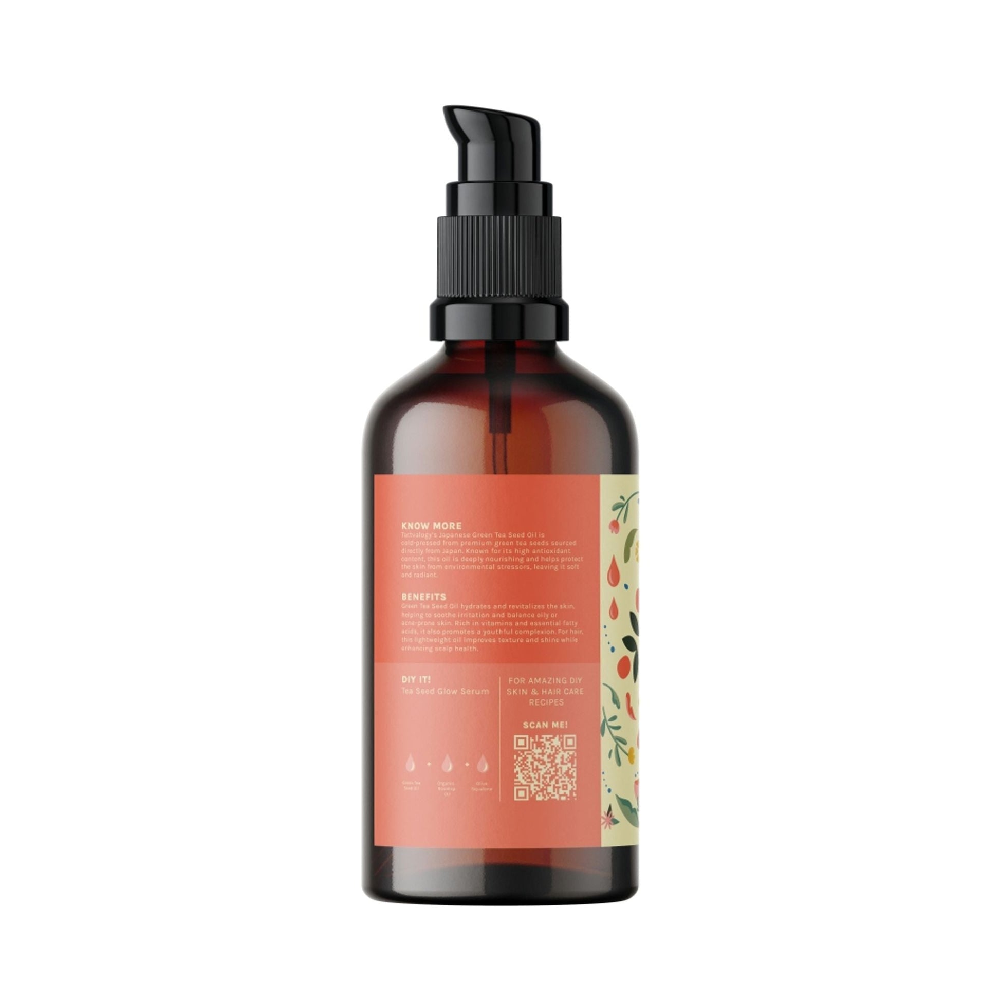 Tattvalogy Green Tea Seed Oil - Cold Pressed, Anti - Aging, Known to Boosts Collagen, Youthful Skin