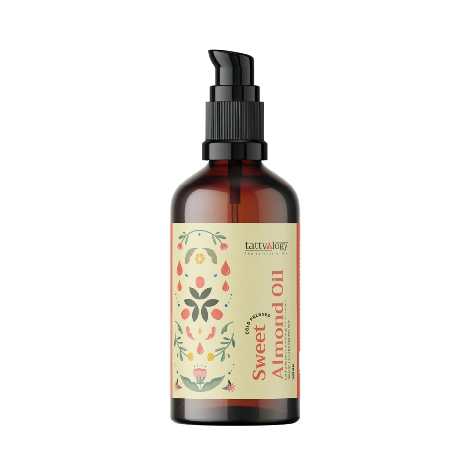 Tattvalogy Sweet Almond Oil - Nourishes Skin, Fades Dark Circles & Uneven Skin tone, Vitamin-E Rich