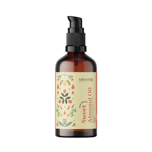 Tattvalogy Sweet Almond Oil - Nourishes Skin, Fades Dark Circles & Uneven Skin tone, Vitamin-E Rich