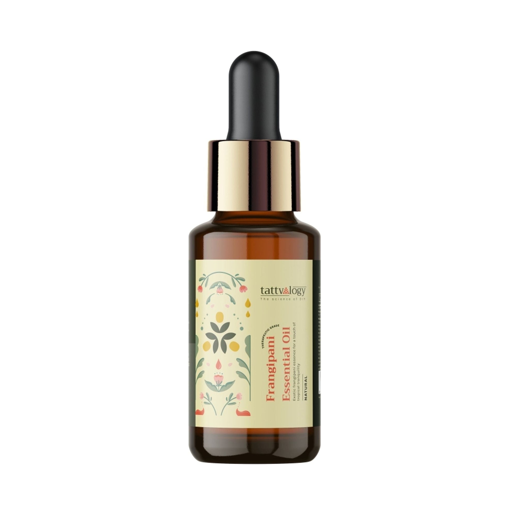 Tattvalogy Frangipani Essential Oil - Glowing Skin, Rich Flowery Fragrance, Use as a Natural Perfume