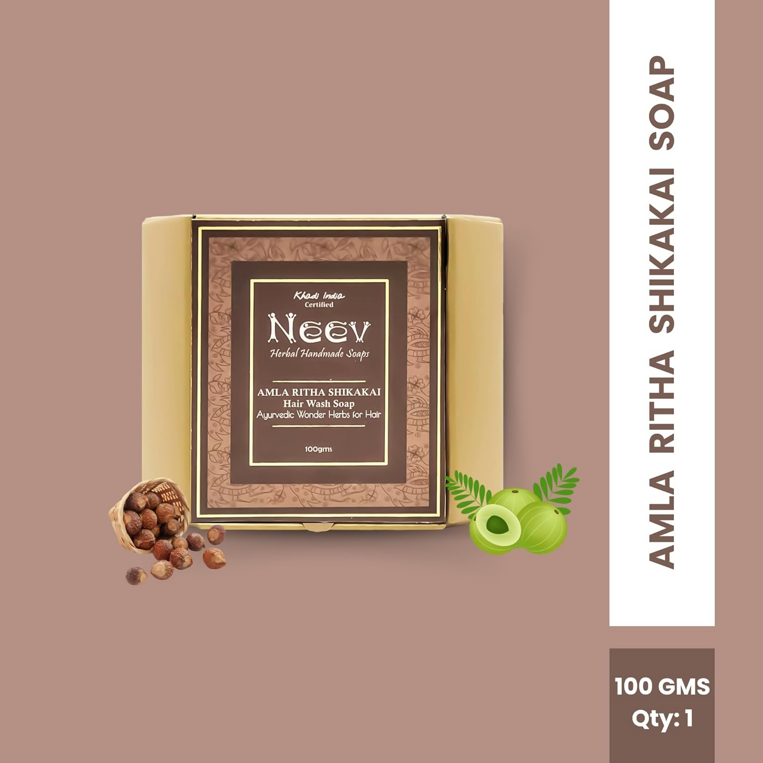 Neev Herbal Handmade Soap Amla Ritha Shikakai Hair Wash Ayurvedic